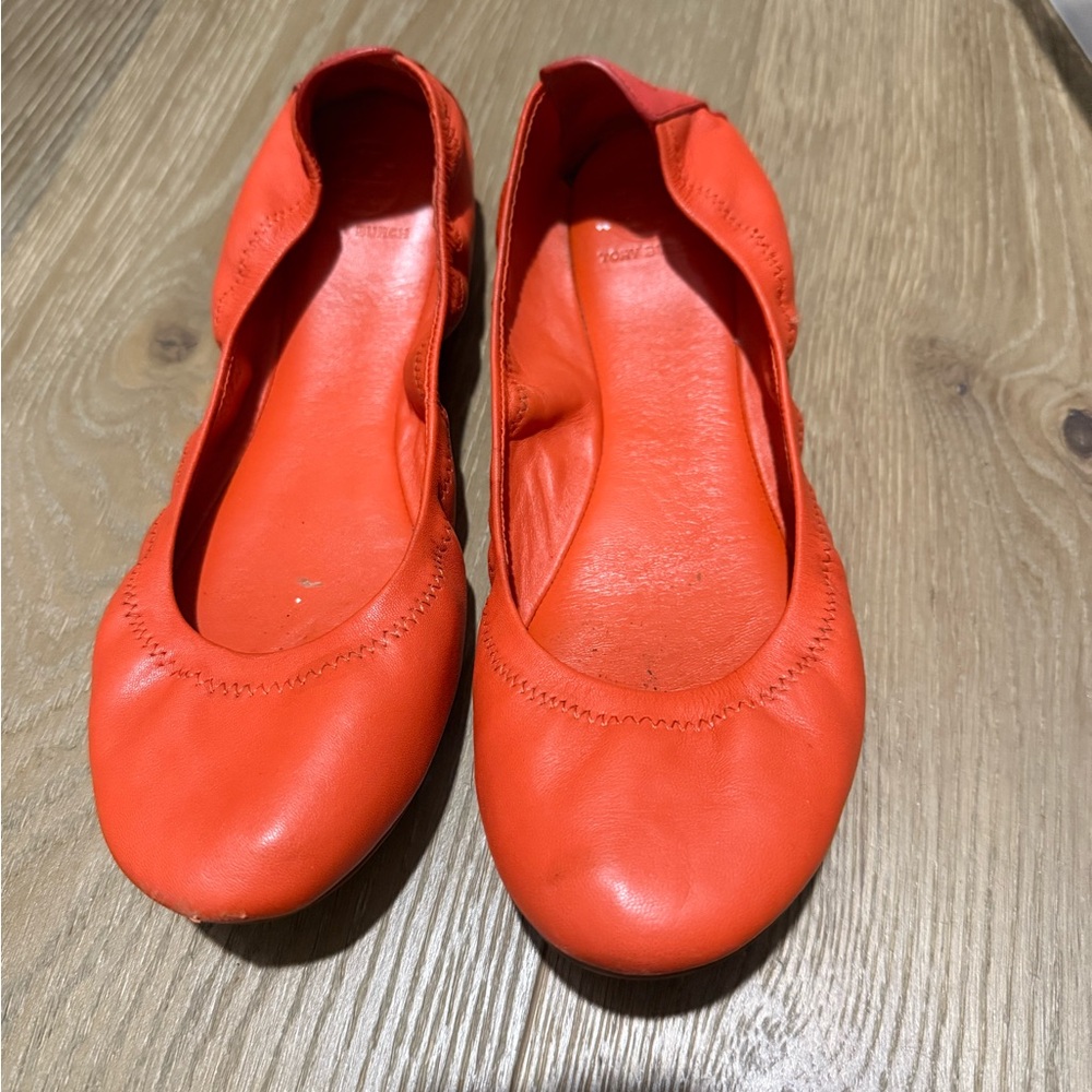 Bright Orange Ballet Flats